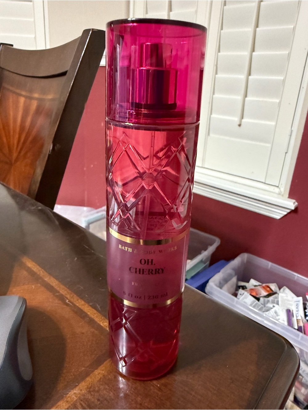 Bath & Body Works Oh, Cherry Fine Fragrance Mist - Hot Pink